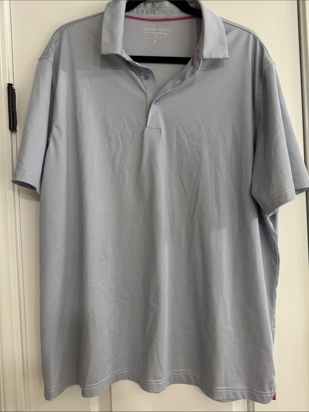 Men's Light Blue Performance Polo — Classic Short Sleeve